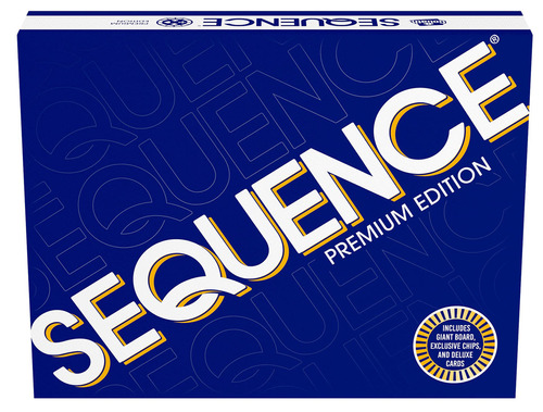 Goliath Sequence Premium Edition - Impresionante Juego Con Tablero Gigante (20.3 X 26.2 Pulgadas), Fichas Exclusivas Y Tarjetas De Lujo De, Azul, Para Mayores De 7 Años