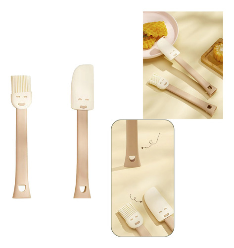 Set De 2 Utensilios Silicona Cocina Palas Espatulas Reposter