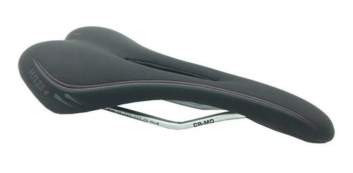 Imagem 1 de 9 de Selim Speed Velo Senso Miles Vazado 270x130mm Bike - Preto