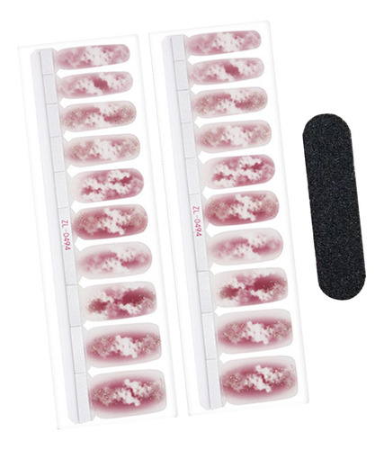 20 Pçs Unhas Completas Envolve Tiras De Esmalte De Gel