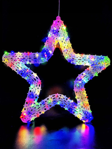 Estrella Con Luces Figura Estrella 120led Luces Brillantes Color De Las Luces Multicolor