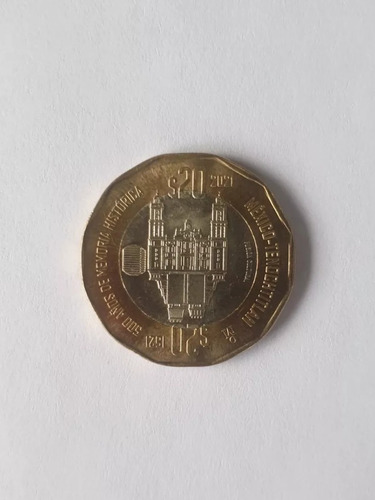 Moneda De 20 Pesos Mexico-tenochtitlan 