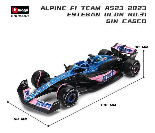 Modelo Bwt Alpine F1 A523 #31 Esteban Icon 1:43 De Buburago
