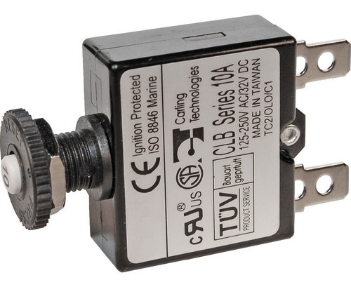 Switch Botón Pulsador Térmico 10 Amp/32 Vdc P/lanchas