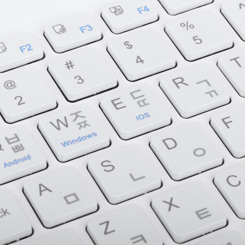 Teclado Bluetooth Profesional Coreano Del Ordenador Blanco
