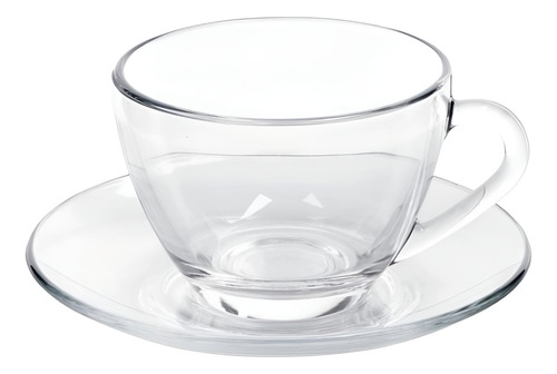 Taza Con Plato Nadir Duralex Set 12pzs Vidrio 236ml 8oz