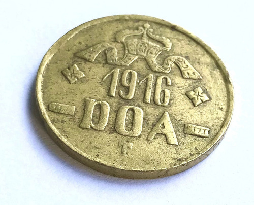 Moeda Latão 20 Heller Africa Oriental Alemanha 1916 Doa