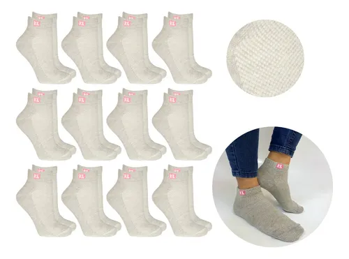 Kit 09 Sapatilhas Sem Costura Tela De Respiração Feminina