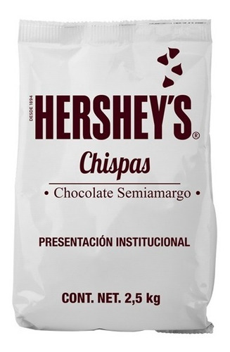 15 Kg Chispas De Chocolate Semi Amargo Hershey Horneable