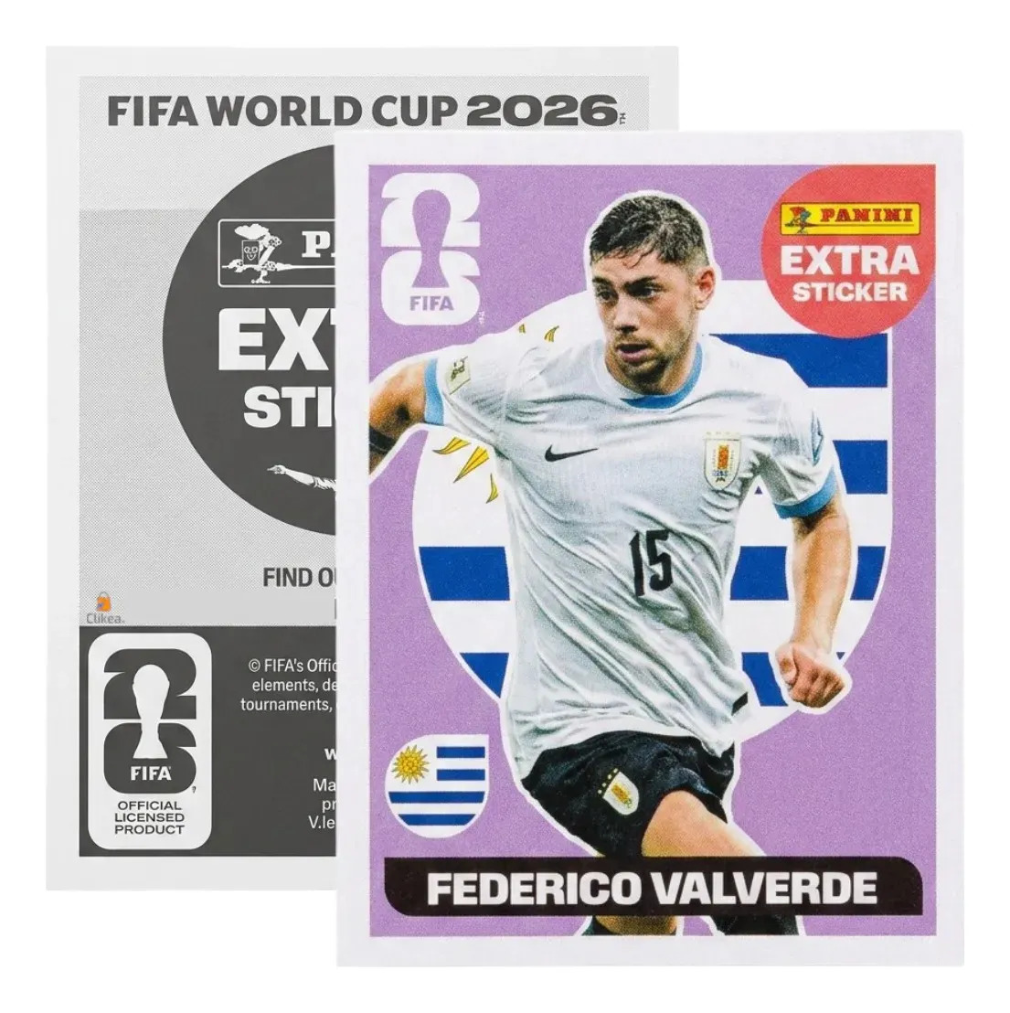 Extra Stickers Originales Panini Mundial 2026 A Federico Valverde Morado 2026