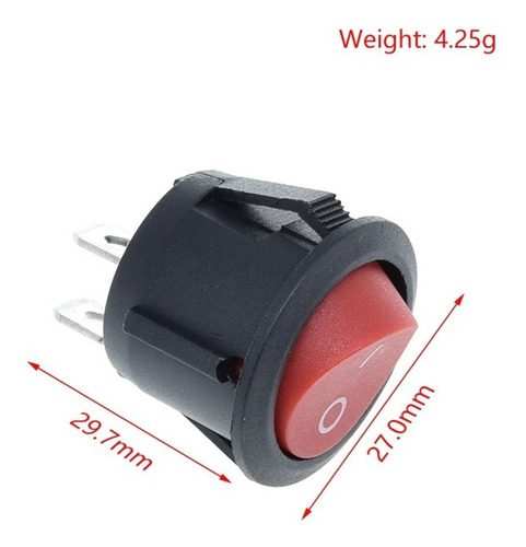 Pack 10pcs Interruptores Negros Plást 6a/250vac 10a/125vac