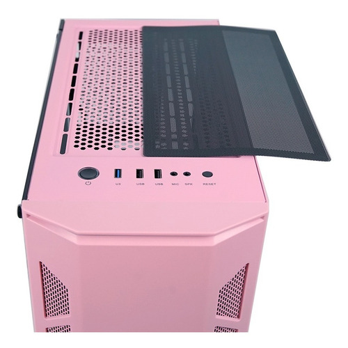 Gabinete Redragon Starscream Rosa Vidro Mid Tower S/ Fan