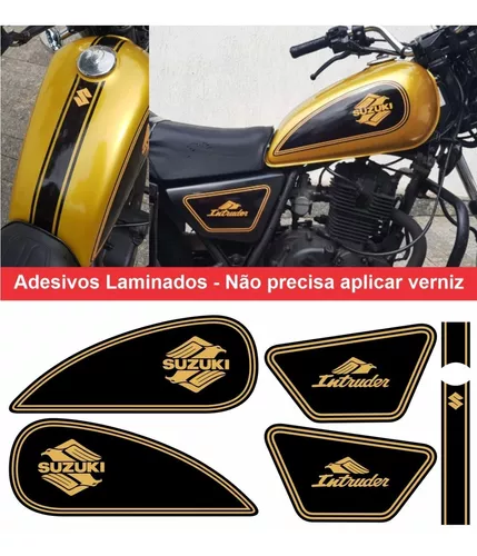 Adesivo preto tanque lateral suzuki intruder 125 a406