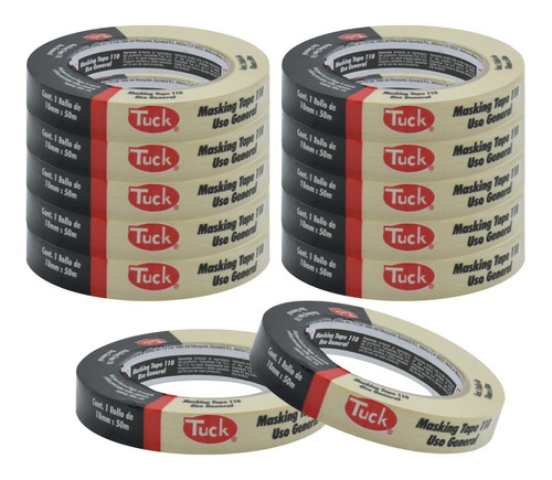 Cinta Masking Tape Tuk 18x50 - 12 Piezas