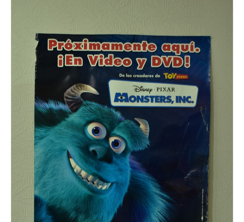 Monsters Inc. Póster Original De Videoclub