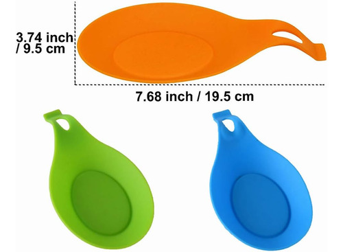 Soporte De Cuchara De Silicona Para Cocina, Paquete De 3 Cuc