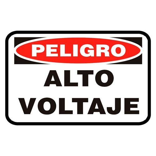 Cartel De Seguridad Alto Voltaje Peligro 40x30cm