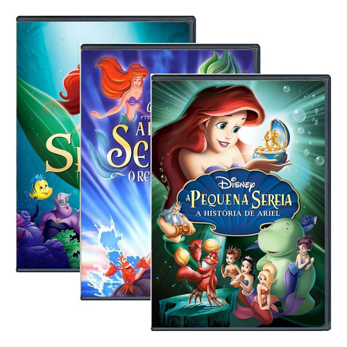 Dvd Trilogia - A Pequena Sereia 3 Disco