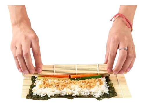 Tapete Para Sushi De Bambu 24x21cm 