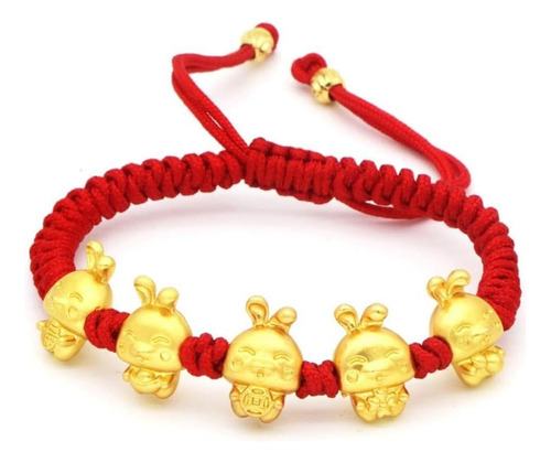 Pulsera Roja De Conejo De La Suerte Pulsera Con Dijes De Ani