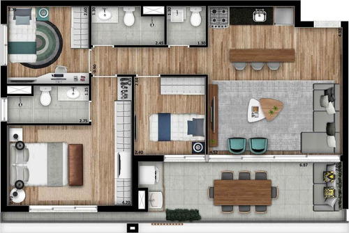 Imagem 4 de 23 de Apartamento 3 Dormitórios, 2 Vagas Metrô Santa Cruz, Vila Mariana - 15322