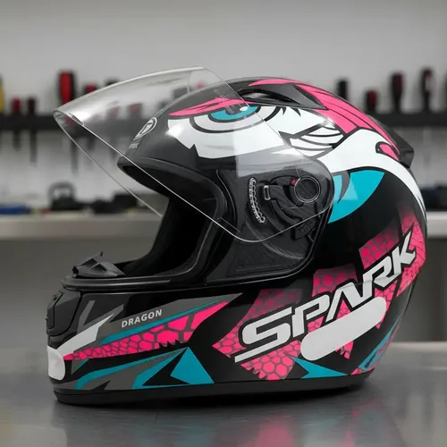 Capacete Moto Feminino Ebf New Spark Esportivo C/ Narigueira — foto 1