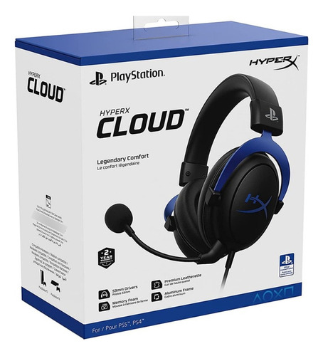 Audífono Hyperx Cloud Blue Licencia Ps5 / Ps4