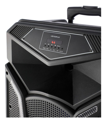 Parlante Smartlife Party Box 30w Bluetooth Bafle Karaoke Led Color Negro