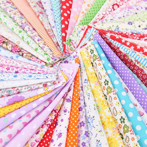 100 Piezas De Tela Estampada Floral Patchworks Algodón Cuadr
