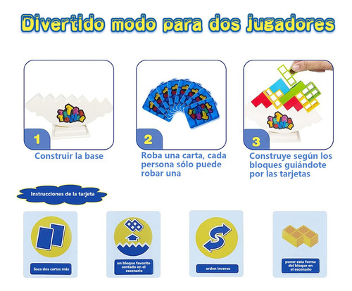 Qipai Torre Tetris Juego De Equilibrio Didáctico Niño Tetra