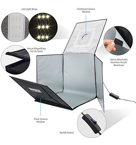 Imagen 2 de 4 de Fovitec - 16 Led Professional Studio Photo Light Tent Kit -
