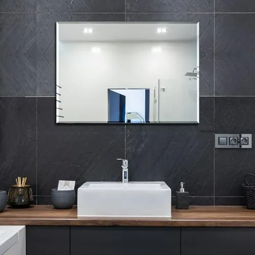 Espejo De Pared Biselado Sin Marco 20 X 28 Para Baño Y Ent