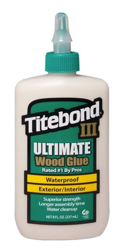 Pegamento Titebond Iii Ultimate Wood Glue Para Madera 8 Oz