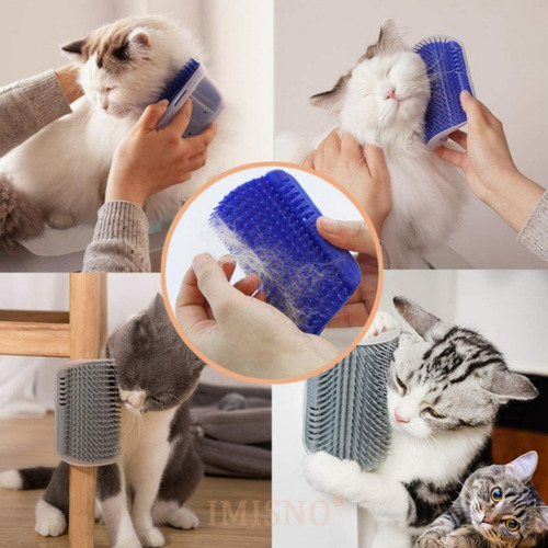 Kit 2 Brinquedos Para Gatos Coçador Escova Canto + Catnip Co Sortida