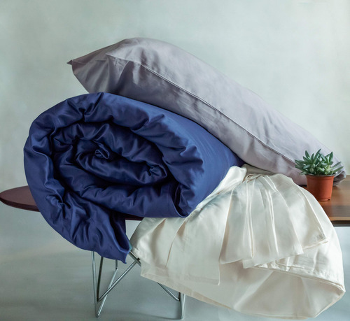 Juego De Sábanas Queen Size De 100% Algodón Orgánico Con