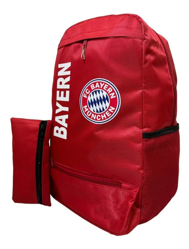 Mochila Amplia -bayern-de-múnich- Lapicera Y Envio Gratis