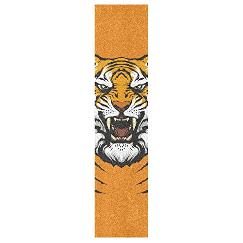 Eyanle Tiger Yellow Skateboard Grip Tape 44x10inch Sandpaper