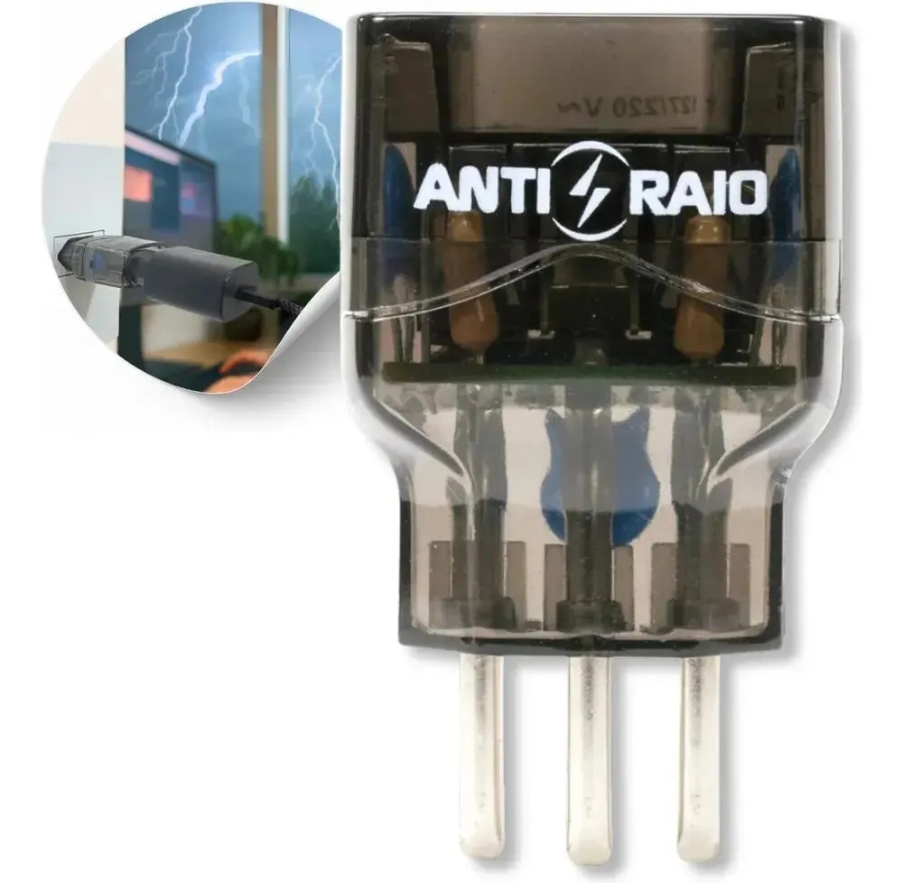 Protetor Eletrico Dps Anti Raio Surtos Embrastec 10a Bivolt