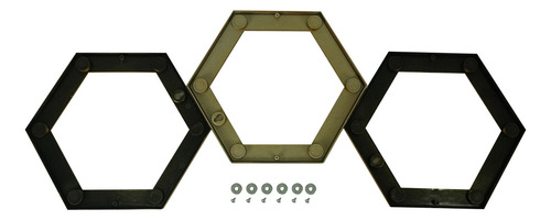 Espejo Decorativo De Pared Dorado Pack X3 Unid
