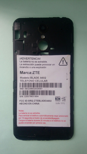 Carcasa Interna Original Zte A602 (a602) 