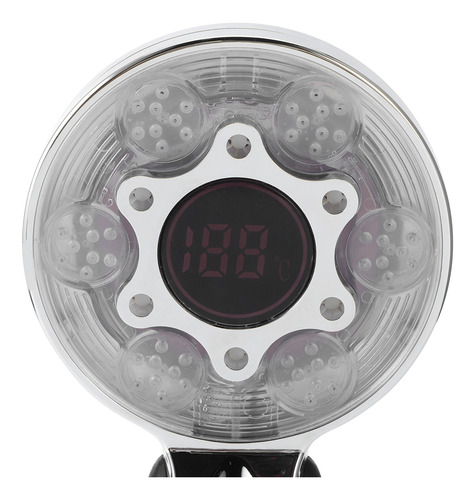 Cabeça De Chuveiro G1/2in Digital Led De 3 Cores Com Tempera