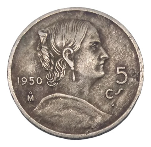 Moneda 5 Centavos Josefa Cuproniquel Año 1950 Envio $50