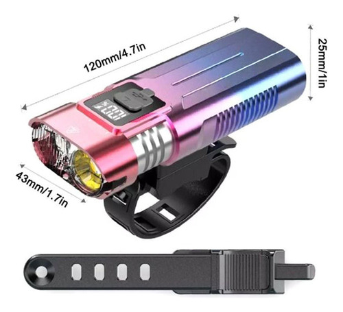 / Fluvio De Scooter Luz Del Manillar Usb Recargable Led De