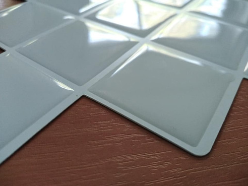 Azulejos Vinil Adhesivo Venecitas 3d Blanco 25.5x25.5cm 1038