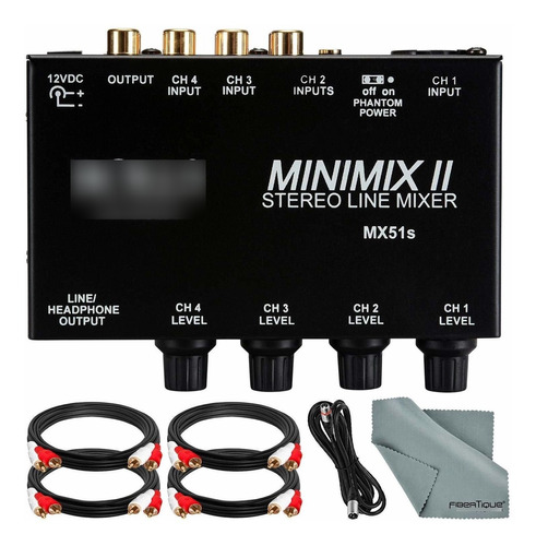 Rolls Mx51s Mini-mix 2 4 Canal Rca Mezclador Accesorio