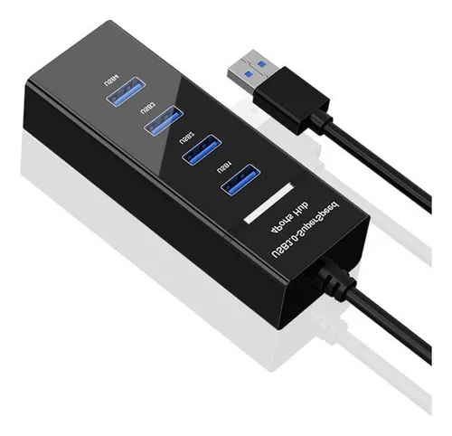 Concentrador USB, 4 puertos Usb Hub 3.0 Ultra-delgado Divisor USB Multi  Adaptador de Puerto USB, Adaptador de puerto múltiple Hub USB Adecuado para  Laptop, PC, Macbook