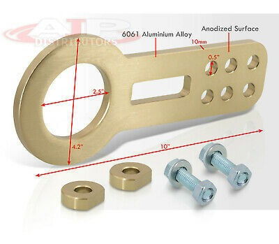 Universal Jdm Front Auto Car Racing 10mm Tow Hook Kit Alum