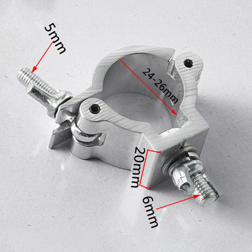 . Suporte Giratório Robusto Para Iluminação Prata 24 A 26mm