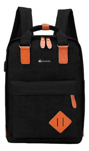 2 Mochilas Escolar Para Laptop Antirrobo 3 Piezas Casual Color Negro Diseño de la tela Lisa