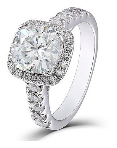 Anillo De Compromiso Moissanite 2ct Calidad 14k.